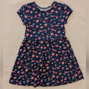 Carter's Blue & Pink Floral Casual short sleeve dress. Size 3T